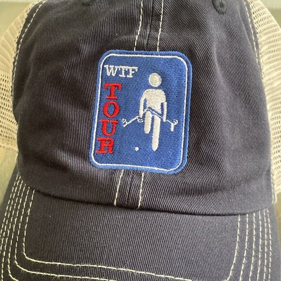Regular Guy WTF Tour PGA Parody Funny Adjustable Blue Golfer Trucker Hat (HT1) - Picture 2 of 7